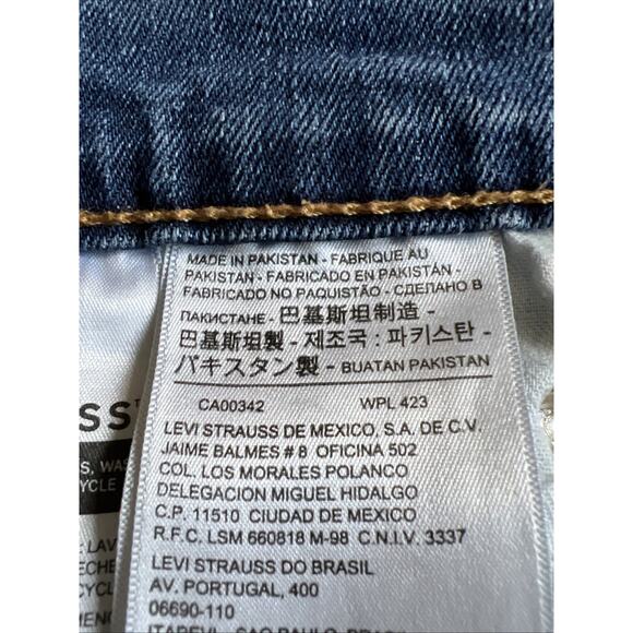 Levis 502 Jeans Mens 29x32 (29x30 actual) Blue Stretch Denim Slim Fit - Picture 9 of 13